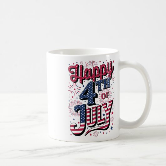 Happy 4th Of July Koffiemok (Rechts)