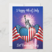 Happy 4th of July "Let Freedom Ring" Kaart (Voorkant)