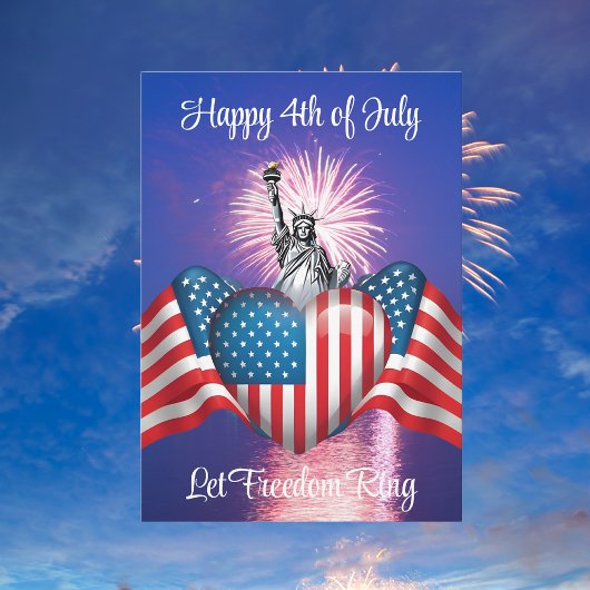 Happy 4th of July "Let Freedom Ring" Kaart