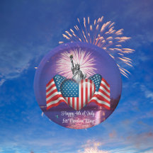 Happy 4th of July "Let Freedom Ring" Papieren Bord