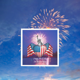 Happy 4th of July "Let Freedom Ring" Papieren serv Servet