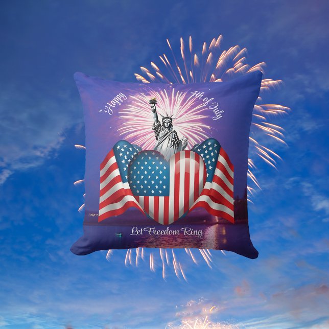 Happy 4th of July "Let Freedom Ring" Sierkussen (Creator heeft geüpload)