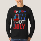 Happy 4th of July Onafhankelijkheidsdag 1776 Ameri T-shirt (Voorkant)