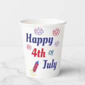 Happy 4th Of July Papieren Bekers (Achterkant)