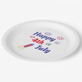 Happy 4th Of July Papieren Bordje (Gekanteld)
