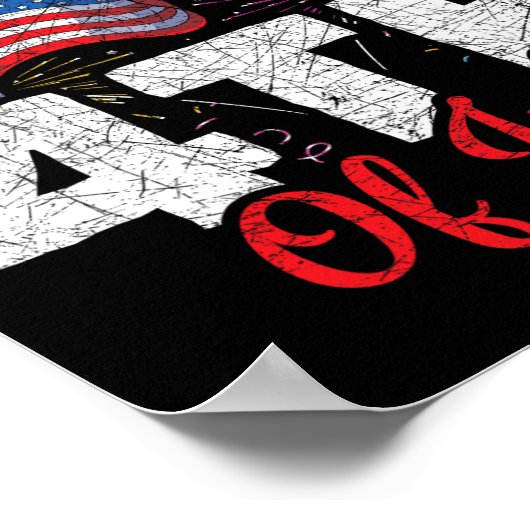 Happy 4th Of July Patriotic American Us Flag 4th O Poster (Hoek)