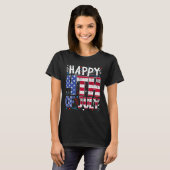 Happy 4th Of July Patriotic American Us Flag 4th O T-shirt (Voorkant volledig)
