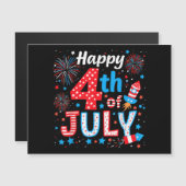 Happy 4th of July Patriottische Amerikaanse vlag (Voorkant / Achterkant)