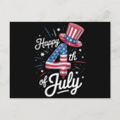 Happy 4th of July Patriottische Amerikaanse vlag Briefkaart (Voorkant)