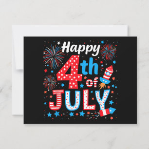 Happy 4th of July Patriottische Amerikaanse vlag Kaart