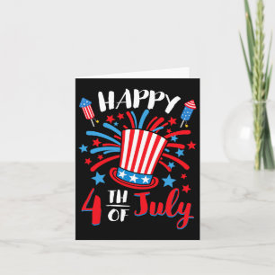Happy 4th of July Patriottische Amerikaanse Vlag M Kaart