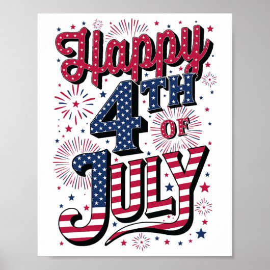 Happy 4th Of July Poster (Voorkant)