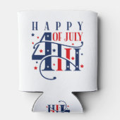 Happy 4th of July Red White and Blue Blikjeskoeler (Achterkant)