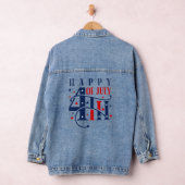Happy 4th of July Red White and Blue Denim Jacket (Hangar)