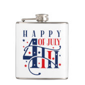 Happy 4th of July Red White and Blue Heupfles (Voorkant)