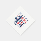 Happy 4th of July Red White and Blue Servet (Hoek)