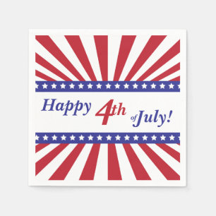 Happy 4th of July Red White and Blue Servetten