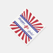 Happy 4th of July Red White and Blue Servetten (Hoek)