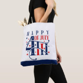 Happy 4th of July Red White and Blue Tote Bag (Dichtbij)