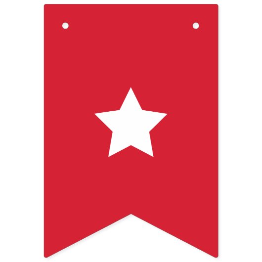 Happy 4th of July Red White and Blue Vlaggetjes (Eerste vlag)