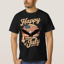 Happy 4th of July Retro Eagle T-shirt –