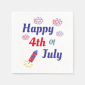 Happy 4th Of July Servet (Voorkant)