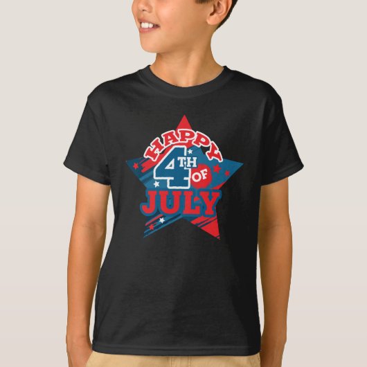Happy 4th of July Star - USA flag - LOVE USA T-shirt (Voorkant)