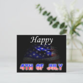 Happy 4th of July Sterren Strepen Vuurwerk Display Briefkaart (Staand voorkant)
