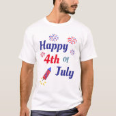 Happy 4th Of July T-shirt (Voorkant)