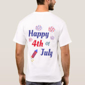 Happy 4th Of July T-shirt (Achterkant)
