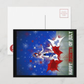 Happy 4th of July - Uncle Sam - Briefkaart (Voorkant / Achterkant)