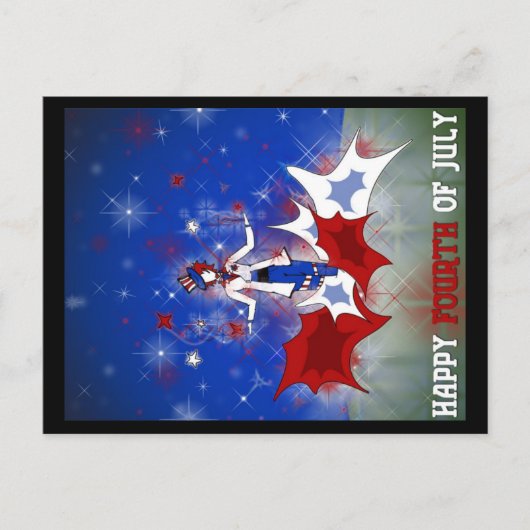 Happy 4th of July - Uncle Sam - Briefkaart (Voorkant)