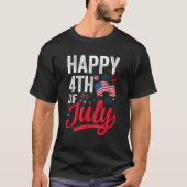 Happy 4th Of July US Flag American Funny Fourth 4t T-shirt (Voorkant)