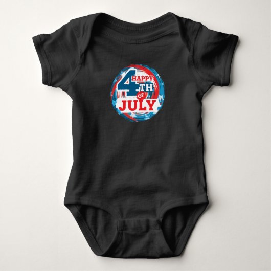 Happy 4th of July - USA flag Color Romper (Voorkant)