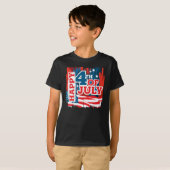 Happy 4th of July - USA flag T-shirt (Voorkant volledig)