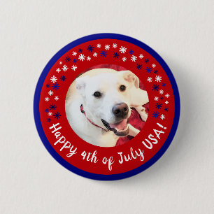 Happy 4th of July Verenigde Staten Grappige Lachen Ronde Button 5,7 Cm