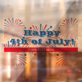 Happy 4th of July vuurwerk feest gewoonte Raamsticker (Vel 2)