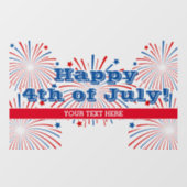 Happy 4th of July vuurwerk feest gewoonte Raamsticker (Vel)