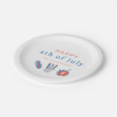 Happy 4th of July Vuurwerkpapier Bord (Gekanteld)