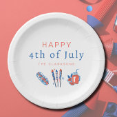 Happy 4th of July Vuurwerkpapier Bord