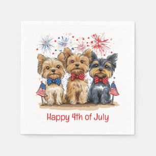 Happy 4th of July Yorkshire Terriër Honden Servet