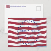 Happy 4th op Briefkaarten van de Vredesvlag (Voorkant / Achterkant)