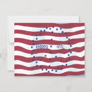 Happy 4th op Briefkaarten van de Vredesvlag