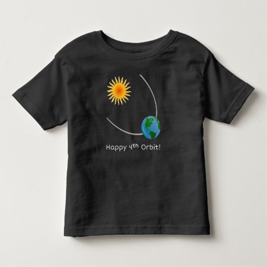Happy 4th Orbit Space Birthday Shirt (Voorkant)