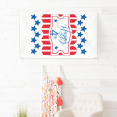 Happy 4th Stars en Stripes ID138 Spandoek (Insitu)