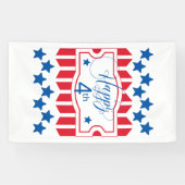 Happy 4th Stars en Stripes ID138 Spandoek (Horizontaal)