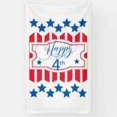 Happy 4th Stars en Stripes ID138 Spandoek (Verticaal)