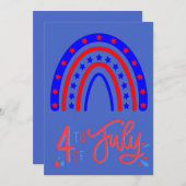 HAPPY 4TH T-Shirt Kaart (Voorkant / Achterkant)