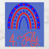 HAPPY 4TH T-Shirt Wijn Etiket (Enkel label)