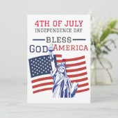Happy 4th van juli Onafhankelijkheidsdag feest Pos (Staand voorkant)
